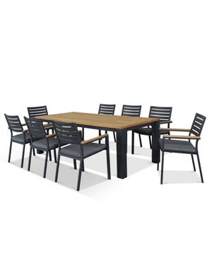 Outdoor Dining Setting -Corfu 9pc 